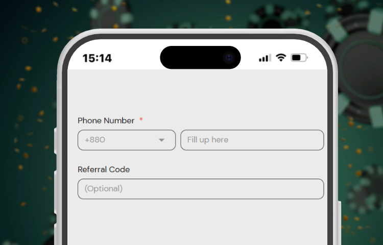 Entering phone number and optional referral code.